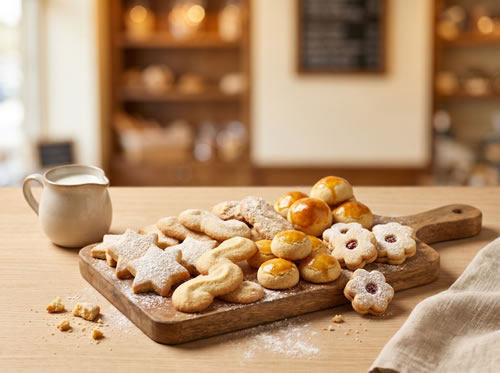 Biscotti al burro e paste da latte, pasticceria PanBignè