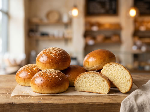 Buns morbidi e panini da hamburger artigianali per ristorazione