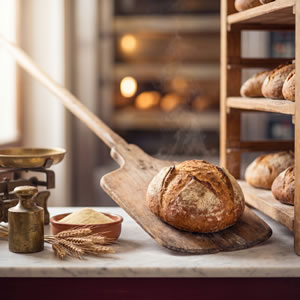 Pane pugliese a lievitazione naturale appena sfornato